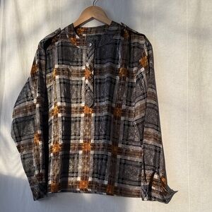 Vintage Carol Miller Plaid Long Sleeve Blouse